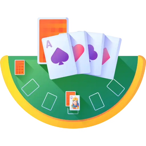 majhna ilustracija animirane mize za poker